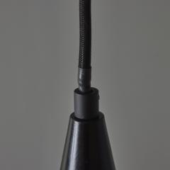Mauri Almari 1960s Finnish Conical Black Metal Pendant Lamp Attributed to Mauri Almari - 3826950