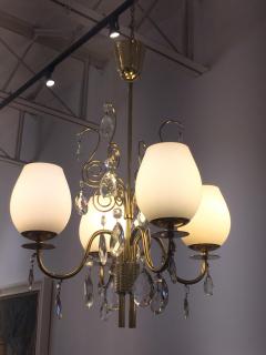 Mauri Almari Almari Mauri for Idman Brass and Glass Chandelier - 4628196