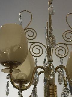Mauri Almari Almari Mauri for Idman Brass and Glass Chandelier - 4628204