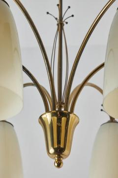 Mauri Almari Large 1950s Mauri Almari 6 Arm Chandelier in the Manner of Paavo Tynell - 2511121
