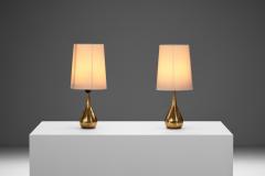 Mauri Almari Mauri Almari Pair of K 11 21 Brass Table Lamps for Idman Oy Finland 1950s - 3105374