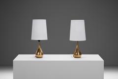 Mauri Almari Mauri Almari Pair of K 11 21 Brass Table Lamps for Idman Oy Finland 1950s - 3105377