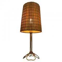 Mauri Almari Mauri Almari Table Lamp in Brass Rattan Idman 1950s - 3951169