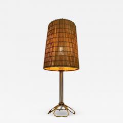 Mauri Almari Mauri Almari Table Lamp in Brass Rattan Idman 1950s - 3952370