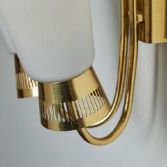 Mauri Almari Pair of 1950s Mauri Almari Model EY60 Brass Glass Double Sconces for Itsu - 3367105