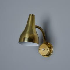 Mauri Almari Pair of 1950s Perforated Brass Wall Lamps Attributed to Mauri Almari - 4448216