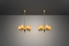 Mauri Almari Pair of Mauri Almari 51168 Chandeliers for Idman Oy Finland 1950s - 3768855