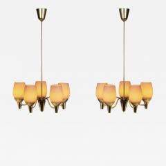 Mauri Almari Pair of Mauri Almari 51168 Chandeliers for Idman Oy Finland 1950s - 3771604