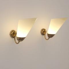 Mauri Almari Pair of Mid Century Sizable Wall Lamps 71011 Mauri Almari Idman 1950s - 4597238