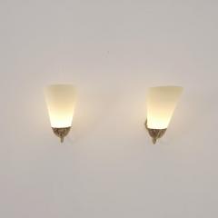 Mauri Almari Pair of Mid Century Sizable Wall Lamps 71011 Mauri Almari Idman 1950s - 4597239