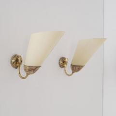 Mauri Almari Pair of Mid Century Sizable Wall Lamps 71011 Mauri Almari Idman 1950s - 4597241