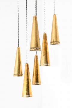 Mauri Almari Scandinavian Modern Ceiling Lamp in Brass by Mauri Almari 1950s - 4744260