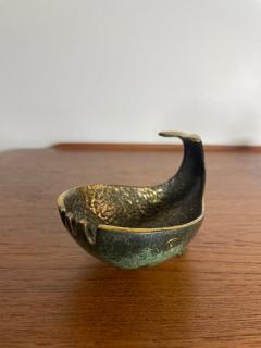 Maurice Ascalon Pal Bell Whale Brass and Enamel Ashtray Catchall by Maurice Ascalon - 3963500