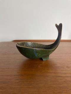 Maurice Ascalon Pal Bell Whale brass and enamel dish catchall by Maurice Ascalon - 3963451