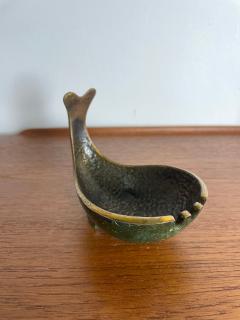 Maurice Ascalon Pal Bell Whale brass and enamel dish catchall by Maurice Ascalon - 3963534