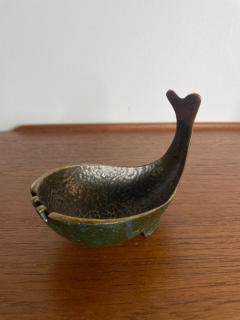 Maurice Ascalon Pal Bell Whale brass and enamel dish catchall by Maurice Ascalon - 3963535