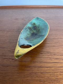 Maurice Ascalon Pal Bell dish in bronze and green enamel by Maurice Ascalon - 3963446