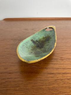 Maurice Ascalon Pal Bell dish in bronze and green enamel by Maurice Ascalon - 3963508