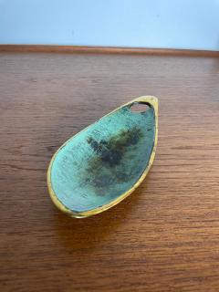 Maurice Ascalon Pal Bell dish in bronze and green enamel by Maurice Ascalon - 3963509