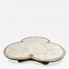 Maurice Bailey Maurice Bailey for Monteverdi Young Tesselated Travertine Trefoil Coffee Table - 4731017