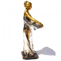 Maurice Bouval Maurice Bouval Gilt and Silvered Bronze Art Nouveau Figure - 3136117