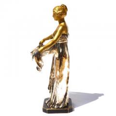 Maurice Bouval Maurice Bouval Gilt and Silvered Bronze Art Nouveau Figure - 3136118