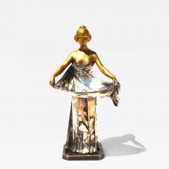 Maurice Bouval Maurice Bouval Gilt and Silvered Bronze Art Nouveau Figure - 3139543