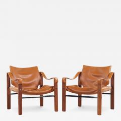 Maurice Burke Maurice Burke Mid Century Teak Safari Arkana Lounge Chairs Pair - 3689027