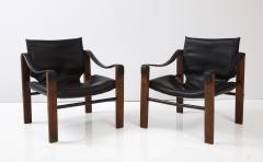 Maurice Burke Pair of Black Safari Chairs by Maurice Burke for Arkana - 2481526