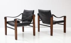 Maurice Burke Pair of Black Safari Chairs by Maurice Burke for Arkana - 2481533