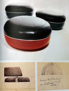 Maurice Calka Rare Mandarine pair of armchairs and footstool - 3481159