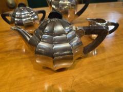 Maurice Dufr ne Art Deco Tea and Coffee Set by Maurice Dufrene for Christofle - 4703345
