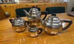 Maurice Dufr ne Art Deco Tea and Coffee Set by Maurice Dufrene for Christofle - 4703353