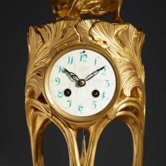 Maurice Dufr ne Maurice Dufr ne and F lix Voulot Gilt Bronze Art Nouveau Clock - 3154502