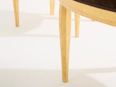 Maurice Dufr ne Maurice Dufr ne giltwood brown velvet armchairs circa 1925 - 4472514