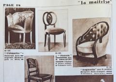 Maurice Dufr ne Maurice Dufr ne giltwood brown velvet armchairs circa 1925 - 4472518