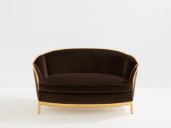 Maurice Dufr ne Maurice Dufr ne giltwood brown velvet sofa circa 1925 - 4472535