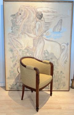 Maurice Dufr ne Maurice Dufrene 1925 art d cor carved oak masterpiece arm chair - 2955580