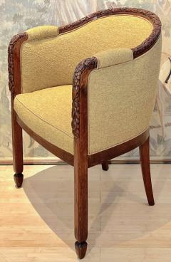 Maurice Dufr ne Maurice Dufrene 1925 art d cor carved oak masterpiece arm chair - 2955581