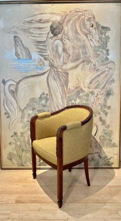 Maurice Dufr ne Maurice Dufrene 1925 art d cor carved oak masterpiece arm chair - 2955585