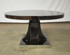 Maurice Dufr ne Maurice Dufrene Modernist Rosewood Art Deco Coffee Table with Nickel Base - 454926