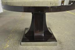 Maurice Dufr ne Maurice Dufrene Modernist Rosewood Art Deco Coffee Table with Nickel Base - 454929