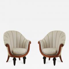 Maurice Dufr ne Maurice Dufrene Pair of Early Art Deco Armchairs - 1560230