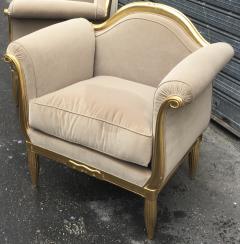 Maurice Dufr ne Maurice Dufrene awesome refined art deco carved gilt wood frame chairs - 1297179