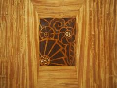 Maurice Dufr ne Maurice Dufrene cabinet in satinwood and purpleheart - 3031424