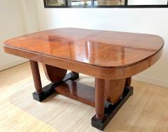 Maurice Dufr ne Maurice Dufrene longest extendable amboina burl dinning table - 2478982