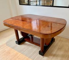 Maurice Dufr ne Maurice Dufrene longest extendable amboina burl dinning table - 2478983