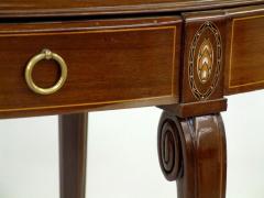 Maurice Dufr ne Maurice Dufrene oval center console table with marquetry - 3464287