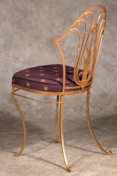 Maurice Dufr ne Maurice Dufrene pair of gilt iron chairs - 3910604