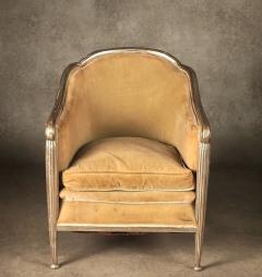 Maurice Dufr ne Maurice Dufrene single silver leaf armchair - 4794429